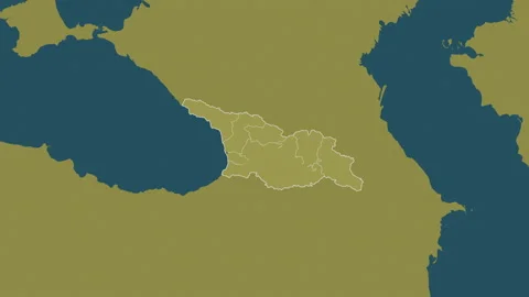 Georgia map - glide. Regions. Pattern. Stock Footage 148236420