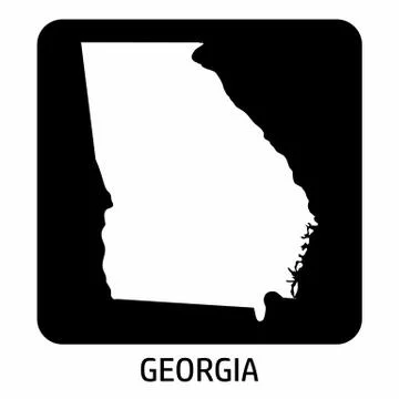 Georgia map icon Stock Illustration