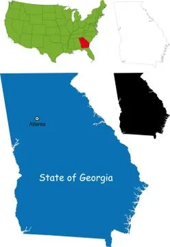 Georgia map Stock Illustration