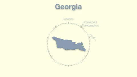 Georgia MAP revealingmotion graphics data elements Stock Footage 339868454