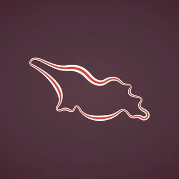 Georgia - Outline Map Stock Illustration