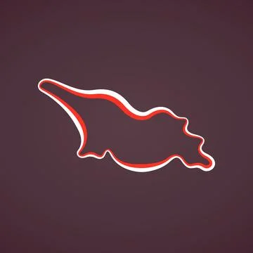 Georgia - Outline Map Stock Illustration