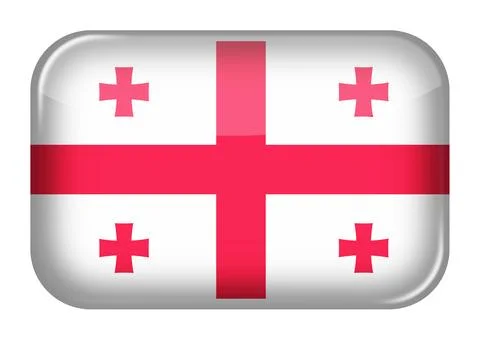 Georgia Republic web icon button Stock Illustration