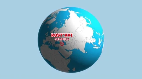 GEORGIA RUSTAVI ZOOM IN FROM SPACE Stock Footage 177484609