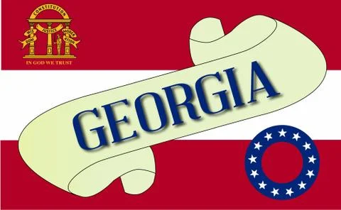 Georgia Scroll Illustrazione stock