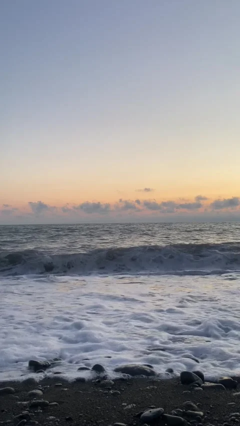 Georgia sea sunset Stock Footage 198529374