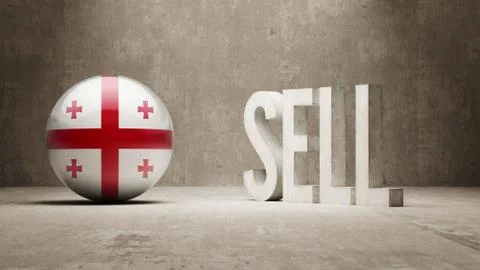 Georgia Sell Concept. Stock Illustration