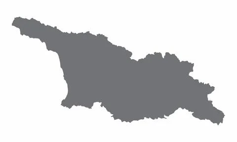 Georgia silhouette map Illustrazione stock