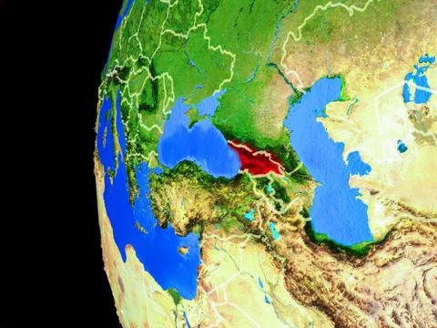 Georgia from space Stock Illustration