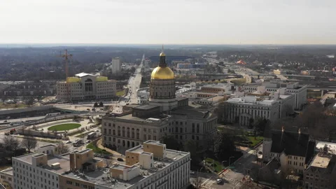 Georgia State Capitol building Stock Footage 252676887