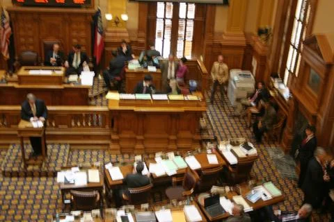 Georgia State Senate in Session Stock Photos