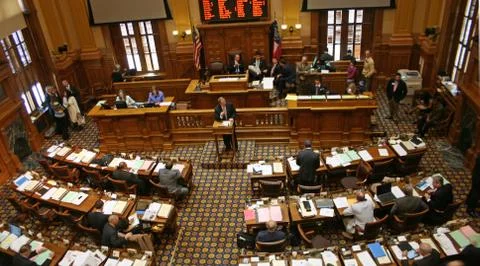 Georgia State Senate In Session Stock Photos