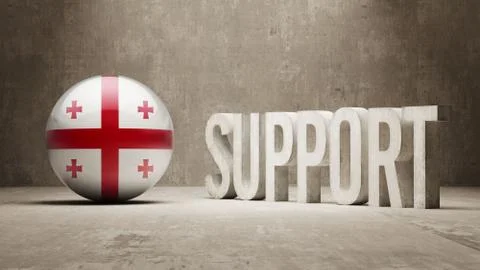 Georgia Support Concept. Stockillustratie