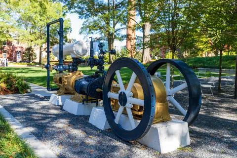 Georgia Tech Steam Engine located on campus Stock Photos