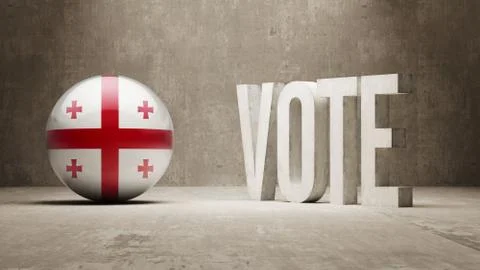 Georgia Vote Concept. Stock Illustration