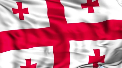 Georgia Waving Flag Background Stock Footage 204132423