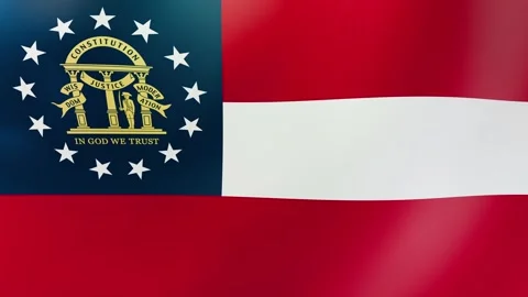 Georgia Waving flag Stock Footage 297498150