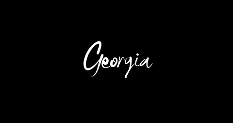Georgia Woman's Name in Cursive Typography Animated Text Video stock 152314587