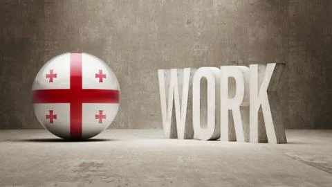 Georgia Work Concept. Stock Illustration