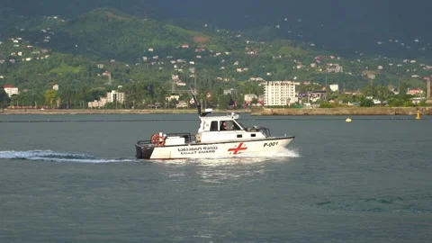 Georgian coast guard ship Stock Footage 247352011