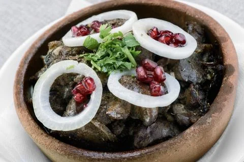 Georgian dish kuchmachi Stock Photos