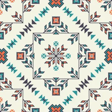 Georgian embroidery pattern 21 Stock Illustration