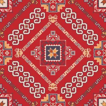 Georgian embroidery pattern 24 Stock Illustration