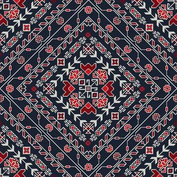 Georgian embroidery pattern 32 Stock Illustration