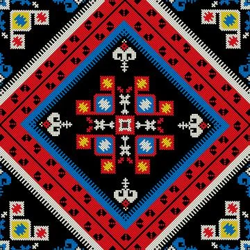 Georgian embroidery pattern  Stock Illustration