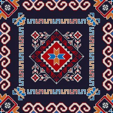 Georgian embroidery pattern  Stock Illustration