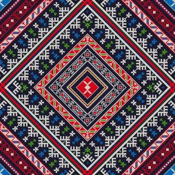 Georgian embroidery pattern  Stock Illustration