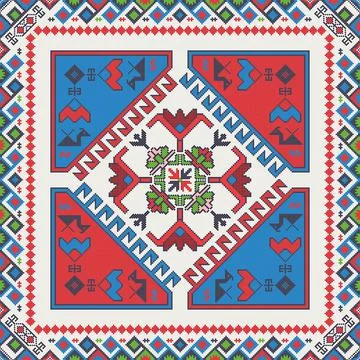 Georgian embroidery pattern  Stock Illustration