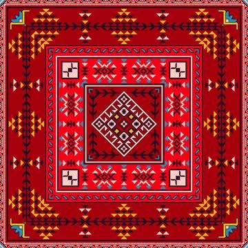 Georgian embroidery pattern  Stock Illustration