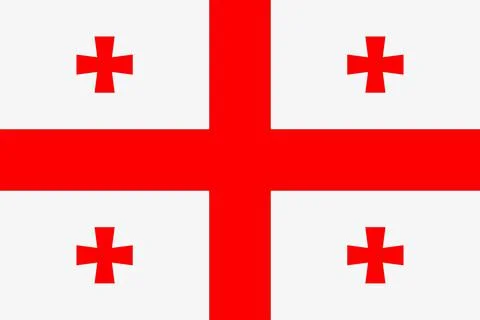 Georgian flag vector icon. Flag of Georgia Stock Illustration