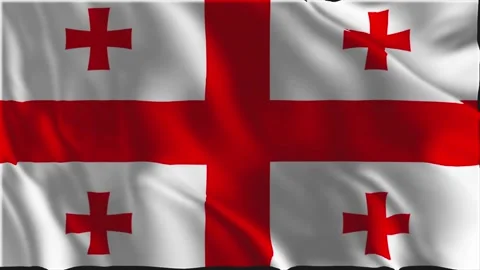 Georgian flag waving slowly Stock-Footage 337561641