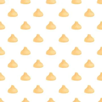 Georgian khinkali dumpling seamless pattern on white background Stock Illustration