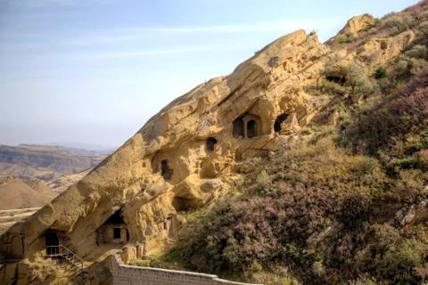 Georgian Orthodox monastery complex David Gareja. Georgia. Stock Photos