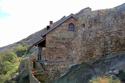 Georgian Orthodox monastery complex David Gareja. Georgia. Stock Photos