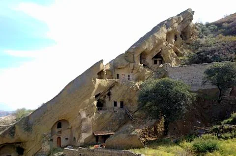 Georgian Orthodox monastery complex David Gareja. Georgia. Stock Photos