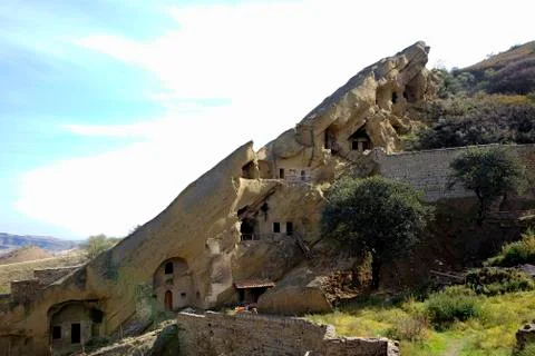 Georgian Orthodox monastery complex David Gareja. Georgia. Stock Photos