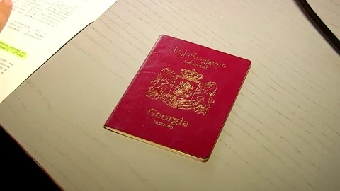 Georgian passport Stock Footage 70926028