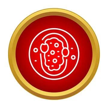 Georgian pkhali appetizer icon in red circle Stock Illustration