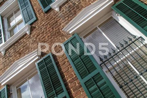 Georgian style house facade Stock Photos