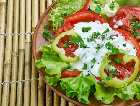 Georgian vegetable salad Foto stock