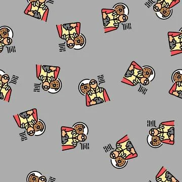 Geoscientist worker vector seamless pattern Illustrazione stock