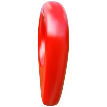 Geotag 3d vector icon, realistic red map pin side view, travel app navigation 스톡 일러스트