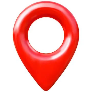 Geotag 3d vector icon, realistic map pin red color, travel app navigation GPS Illustrazione stock
