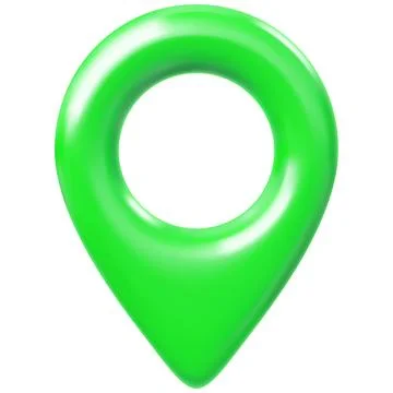 Geotag 3d vector icon, realistic map pin green color, travel app navigation GPS Stock Illustration