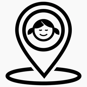 Geotag the child. Stock Illustration