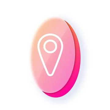 Geotag with glassmorphism effect vector icon, map pointer, navigation, location Stock Illustration